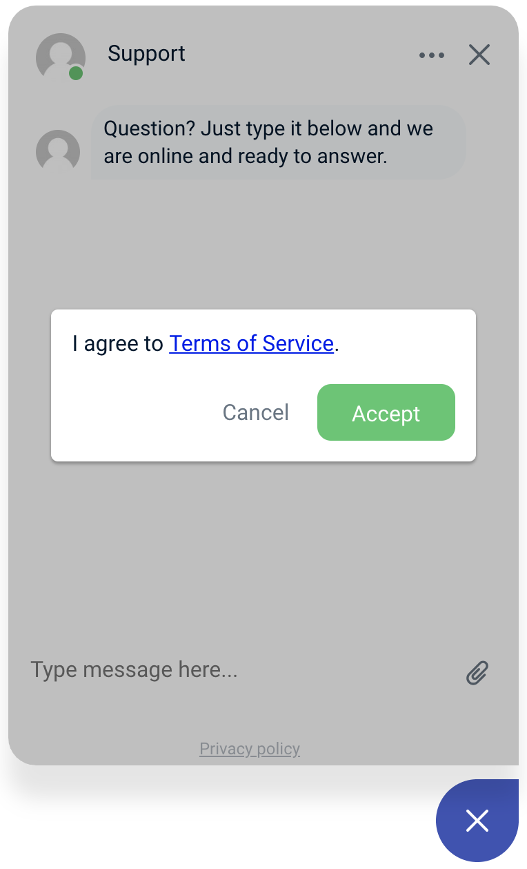 privacy widget